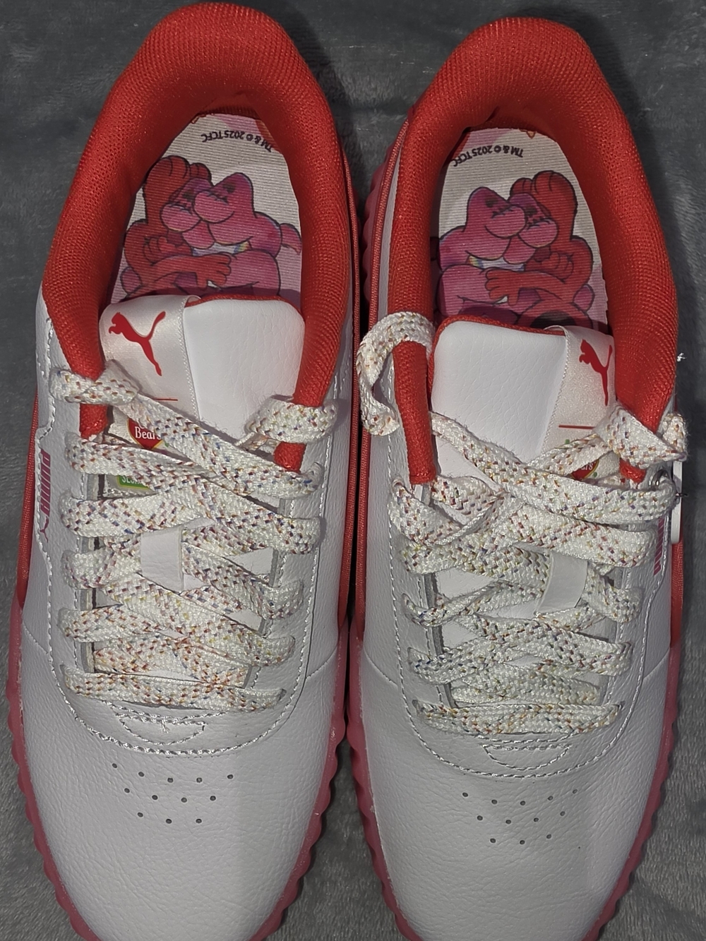 Puma Kids' White and Red Sneakers - Comfortable Everyday Shoe